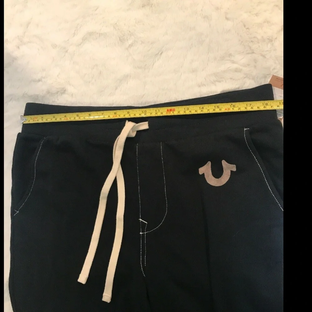NWT $129 True Religion Jogger Pants for‎ MEN in Black [SZ Large ]